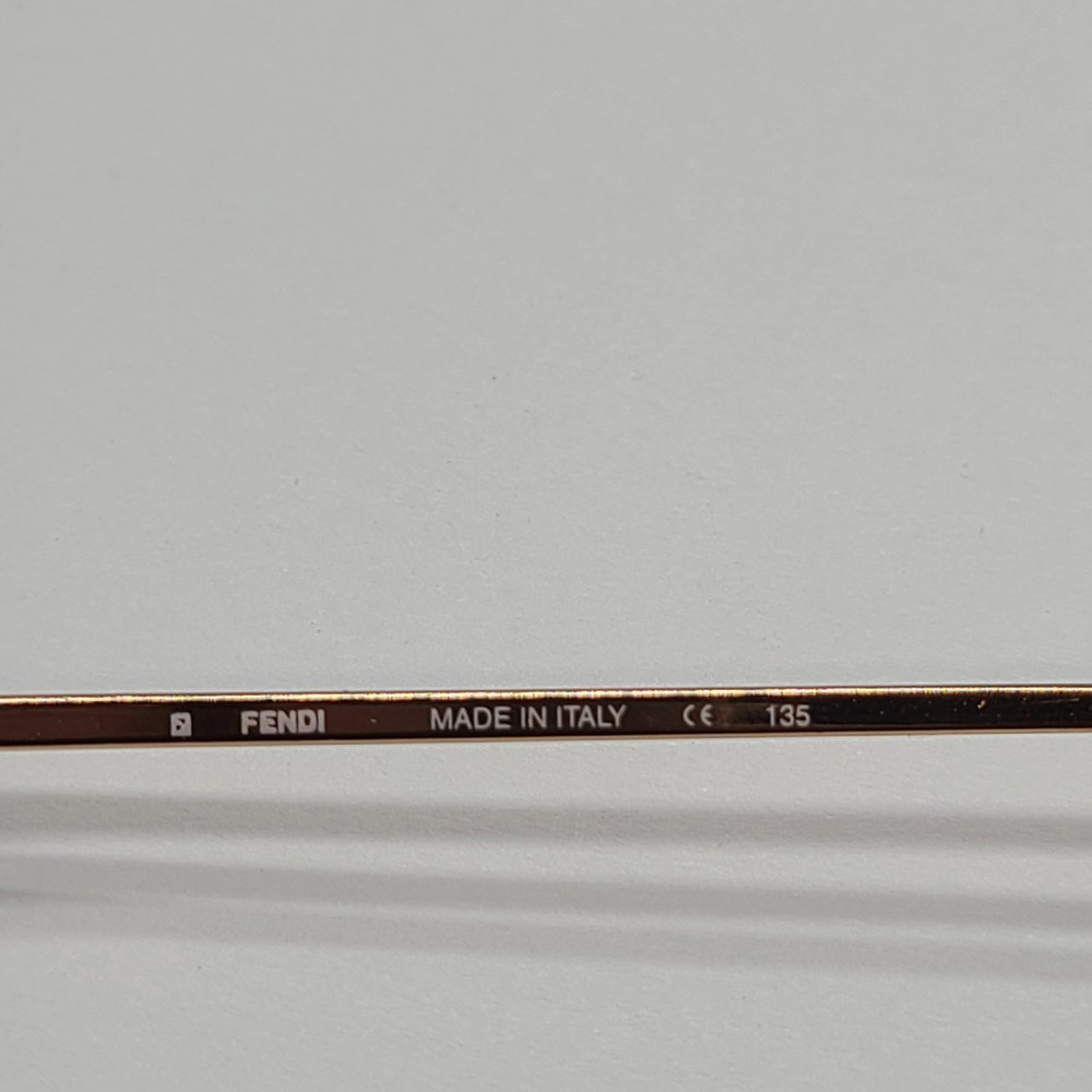 Fendi Sunglasses Womens OS Rose Gold Good Vintage Rimless Made in Italy 135 - Picture 9 of 10